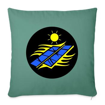 Photovoltaik Solar Energie - Sofakissen mit Füllung 45 x 45 cm - Tanngrün - Vorne