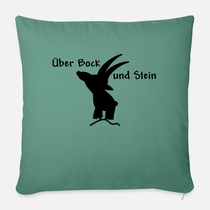 Über Bock und Bein - Sofakissen mit Füllung 45 x 45 cm - Tanngrün