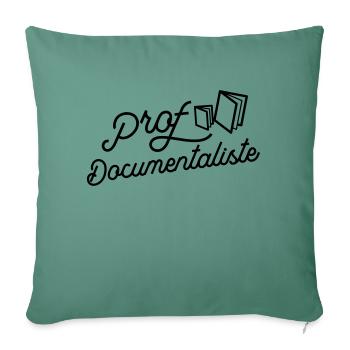 Prof documentaliste - Coussin et housse de 45 x 45 cm - vert sapin - Devant