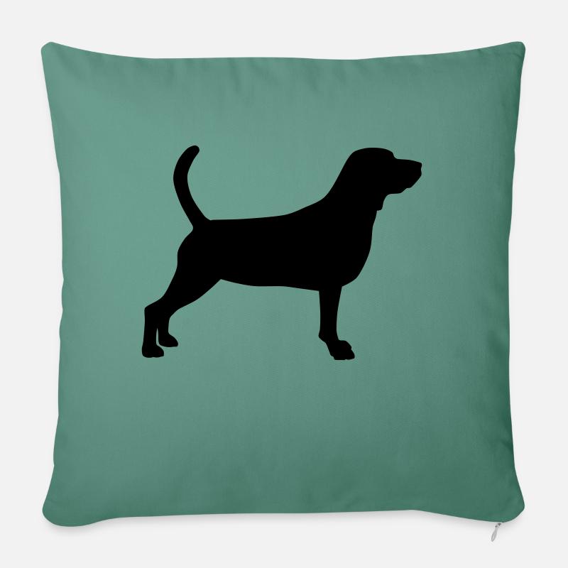 beagle schattenriss 1 - Sofakissen mit Füllung 45 x 45 cm - Tanngrün