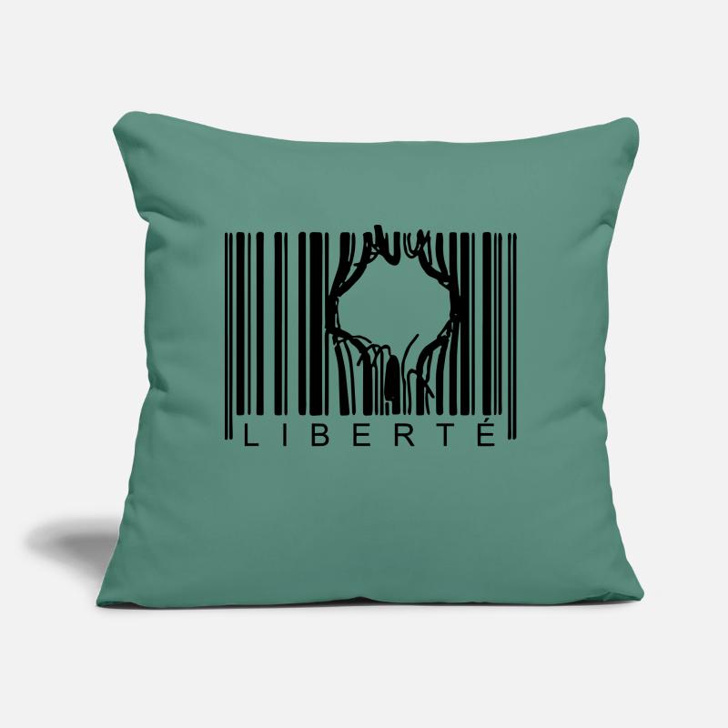 LIBERTE CODE BARRE Coussin et housse de 45 x 45 cm