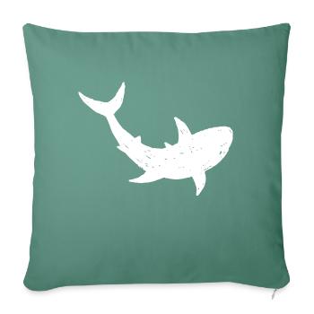 Shark Lover, Shark Shirt, Hai, Haifisch, Shark Gif - Sofa pillow with filling 45cm x 45cm - cypress green - Front