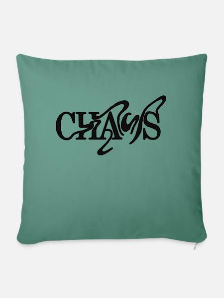 CHAOS - Sofakissen mit Füllung 45 x 45 cm - Tanngrün