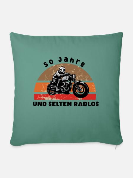 Motocross, selten radlos - Sofakissen mit Füllung 45 x 45 cm - Tanngrün