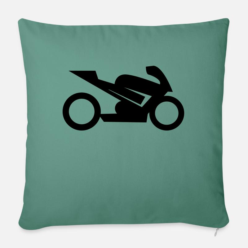Motorrad - Sofakissen mit Füllung 45 x 45 cm - Tanngrün
