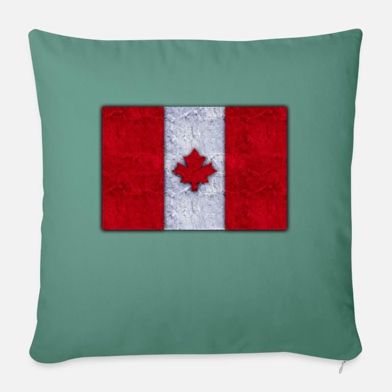 Logo drapeau canada - Coussin et housse de 45 x 45 cm - vert sapin