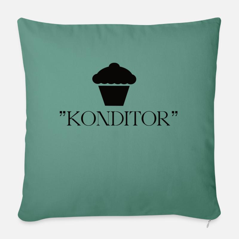 KONDITOR - Sofakissen mit Füllung 45 x 45 cm - Tanngrün