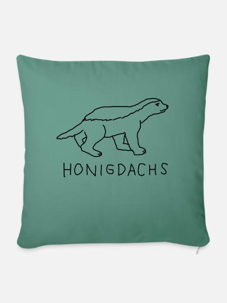 Honigdachs - Sofakissen mit Füllung 45 x 45 cm - Tanngrün