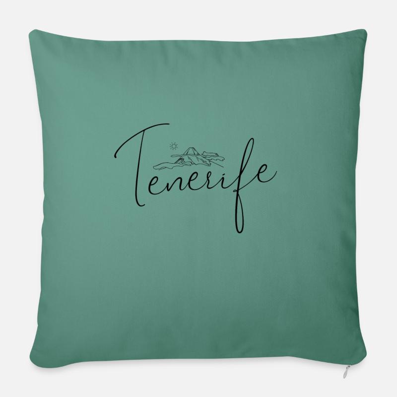 Tenerife - Teneriffa - Vulkan - Sofakissen mit Füllung 45 x 45 cm - Tanngrün