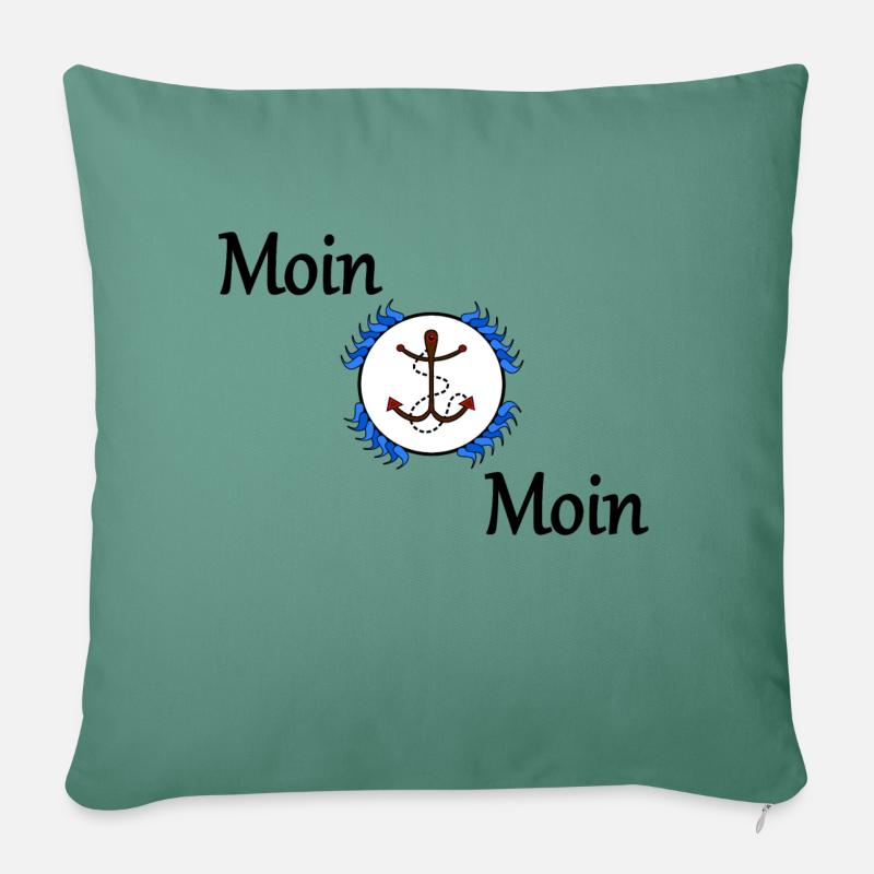 Moin Moin - Sofakissen mit Füllung 45 x 45 cm - Tanngrün