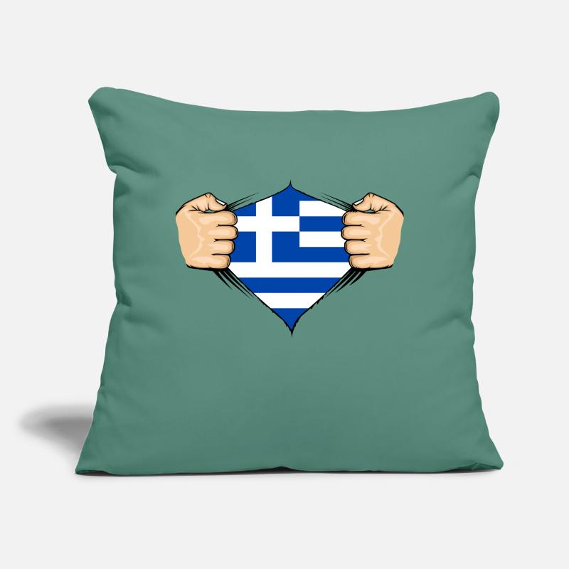 Conception du drapeau de la Grèce Coussin et housse de 45 x 45 cm