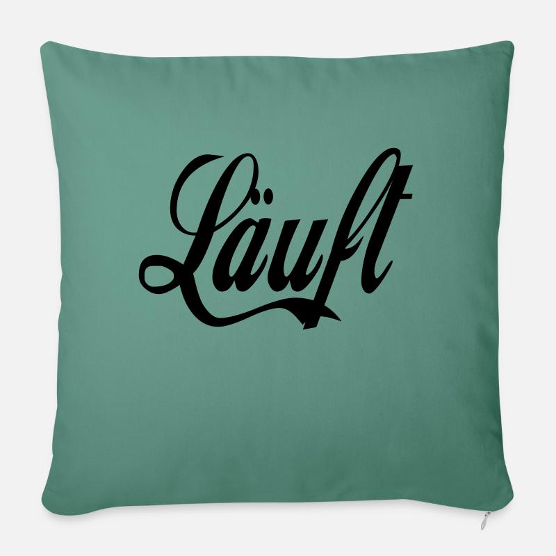 läuft - Sofakissen mit Füllung 45 x 45 cm - Tanngrün