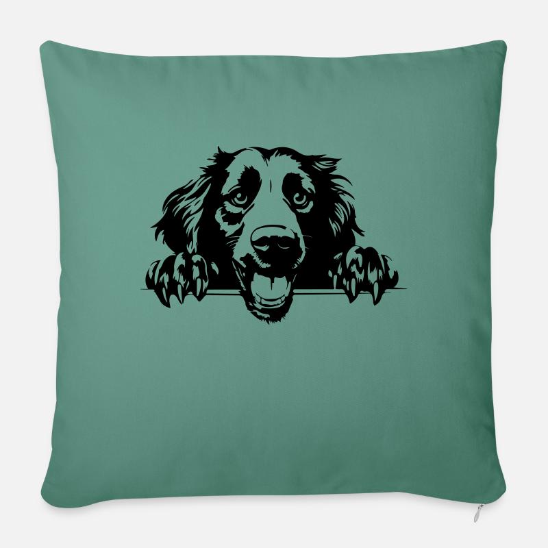 Treuer Retriever - Sofakissen mit Füllung 45 x 45 cm - Tanngrün