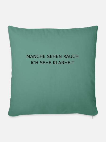 Klartext.Kollektion - Sofakissen mit Füllung 45 x 45 cm - Tanngrün