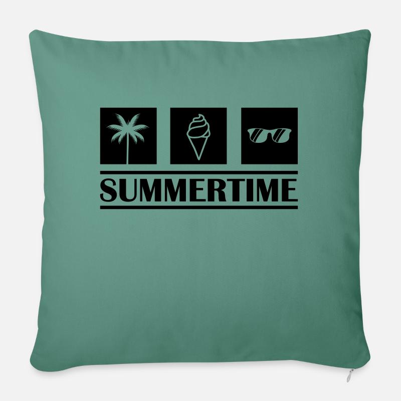 Summertime - Sofakissen mit Füllung 45 x 45 cm - Tanngrün