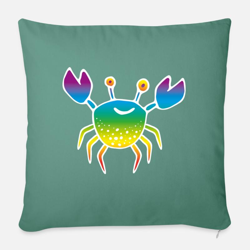 KREBS white rainbow 2 - Sofakissen mit Füllung 45 x 45 cm - Tanngrün