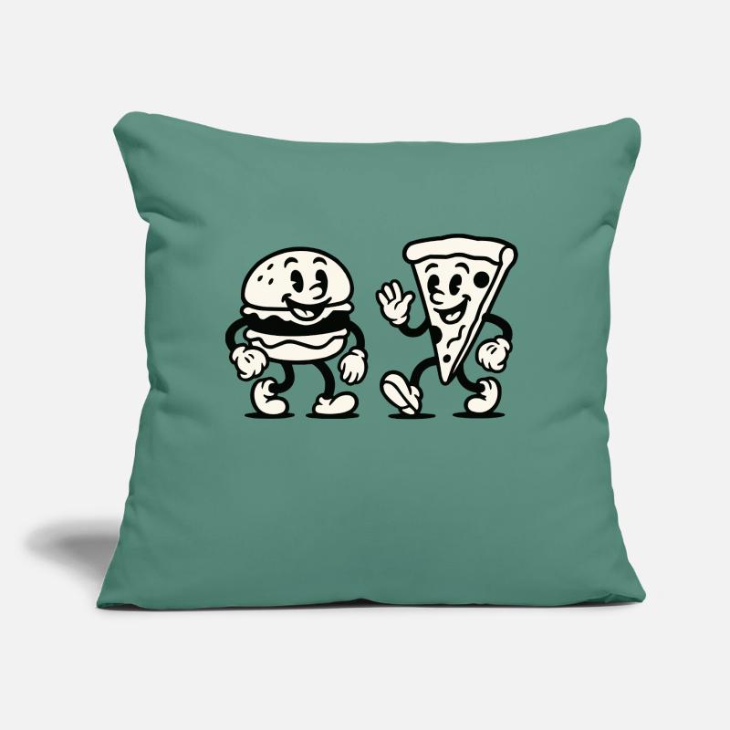 burger pizza comic Sofakissen mit Füllung 45 x 45 cm
