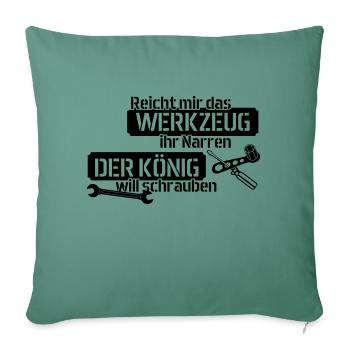 Reicht mir das Werkzeug DDR - Sofakissen mit Füllung 45 x 45 cm - Tanngrün - Vorne