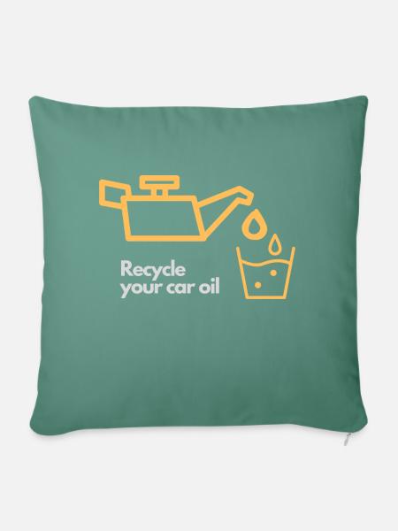 Recyceln Sie Ihr Autoöl - Sofakissen mit Füllung 45 x 45 cm - Tanngrün