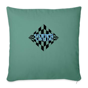 United Schachmuster - Sofakissen mit Füllung 45 x 45 cm - Tanngrün - Vorne