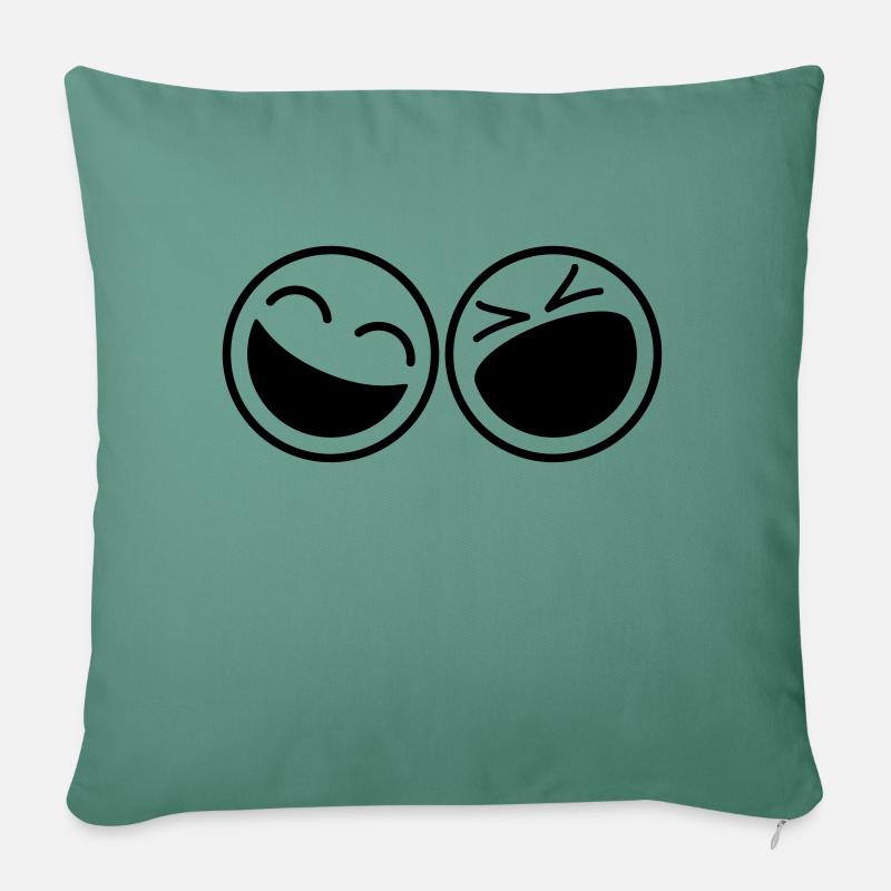Smileys - Sofakissen mit Füllung 45 x 45 cm - Tanngrün