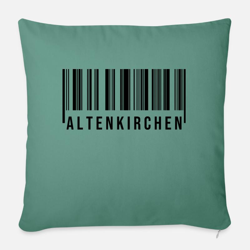 Altenkirchen Strichcode - Sofakissen mit Füllung 45 x 45 cm - Tanngrün