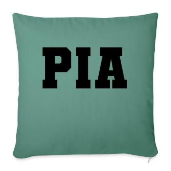 Name - Pia - Sofa pillow with filling 45cm x 45cm - cypress green - Front