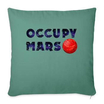 Occupy Mars - Sofa pillow with filling 45cm x 45cm - cypress green - Front