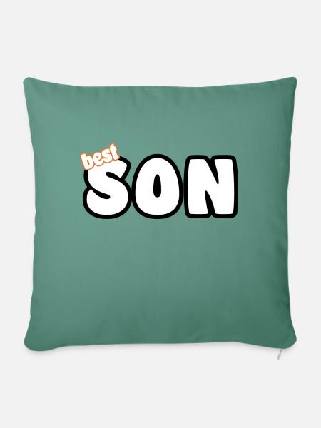 Bester Sohn - Sofakissen mit Füllung 45 x 45 cm - Tanngrün