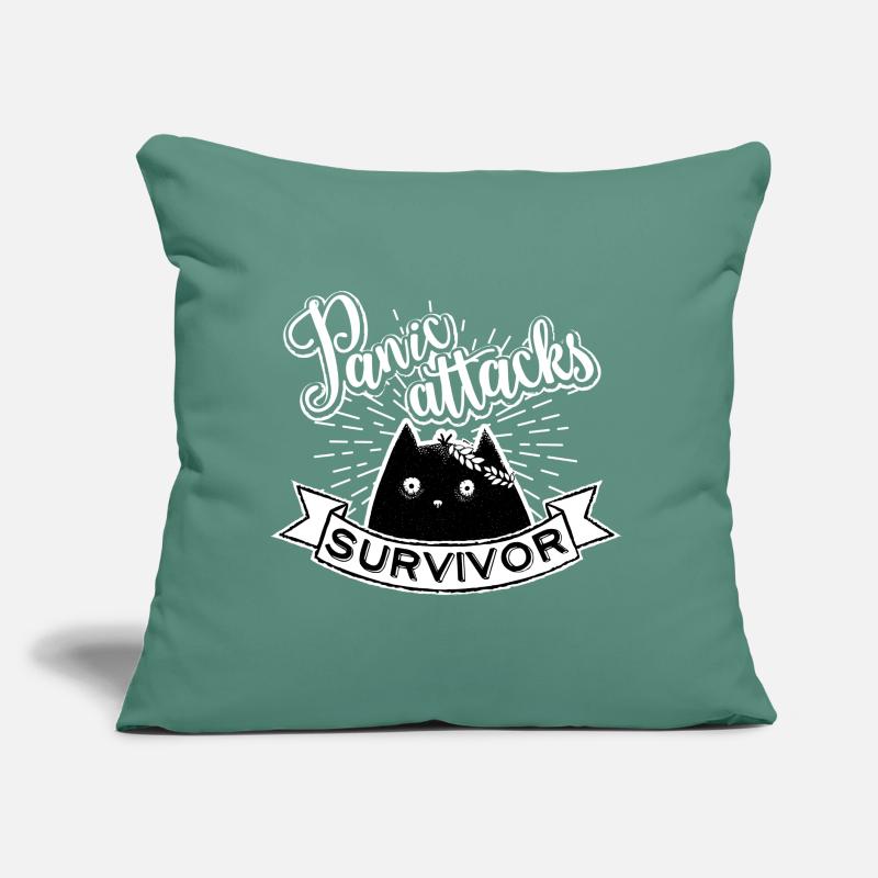 Panic Attacks Survivor, black and white, ver. 2 Sofa pillow with filling 45cm x 45cm