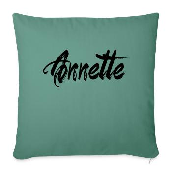 Annette - Sofakissen mit Füllung 45 x 45 cm - Tanngrün - Vorne