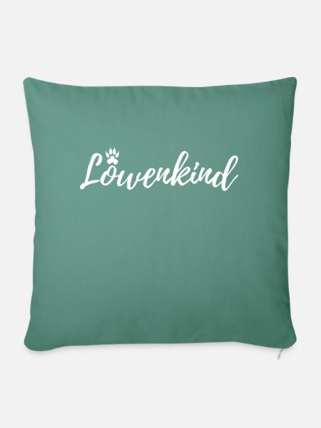 Löwenkind - Sofakissen mit Füllung 45 x 45 cm - Tanngrün
