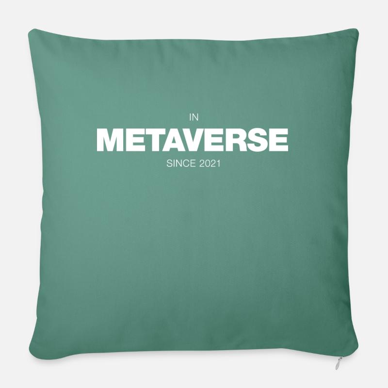 In Metaverse Since 2021 (White) - Sofakissen mit Füllung 45 x 45 cm - Tanngrün