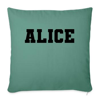 Name - Alice - Sofakissen mit Füllung 45 x 45 cm - Tanngrün - Vorne