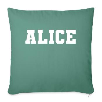 Name - Alice - Sofakissen mit Füllung 45 x 45 cm - Tanngrün - Vorne