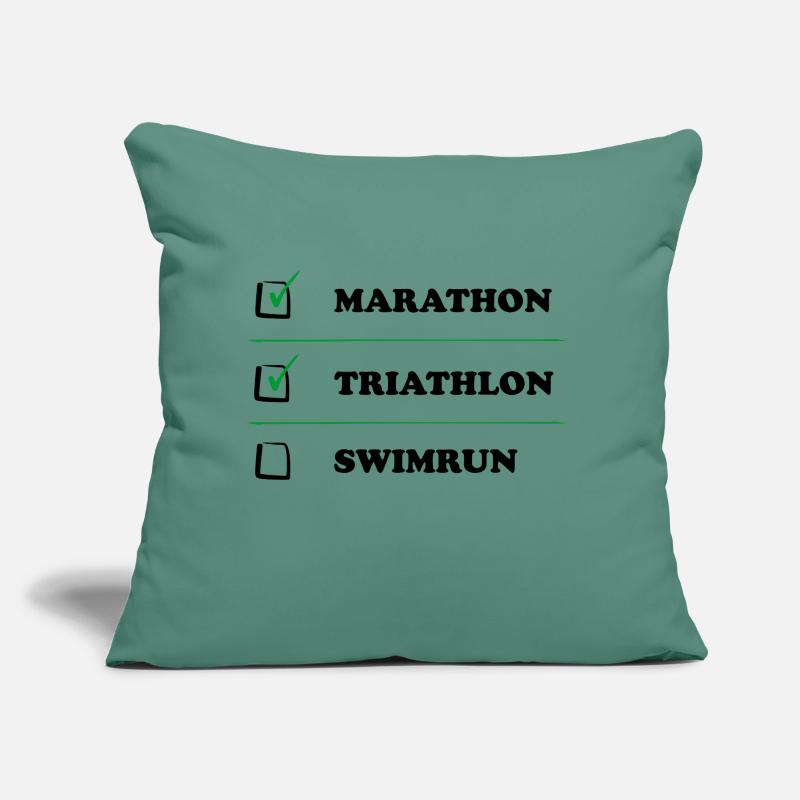 Swimrun Checkliste Sofakissen mit Füllung 45 x 45 cm