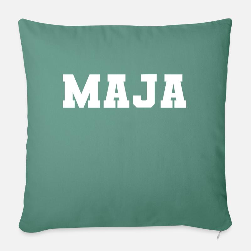 Nom - Maja - Coussin et housse de 45 x 45 cm - vert sapin