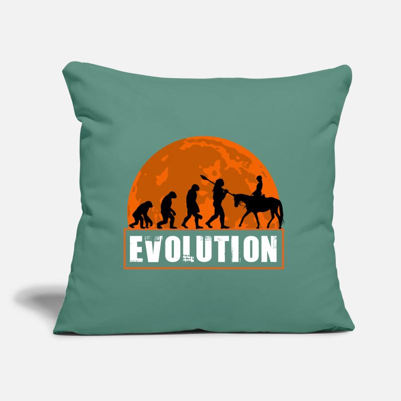 Evolution des Menschen Reitkunst Sofakissen mit Füllung 45 x 45 cm