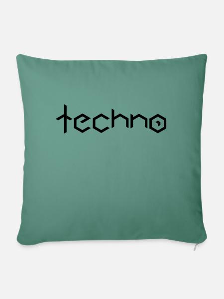 techno - Sofakissen mit Füllung 45 x 45 cm - Tanngrün