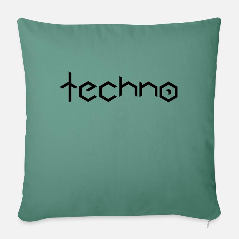 techno - Sofakissen mit Füllung 45 x 45 cm - Tanngrün