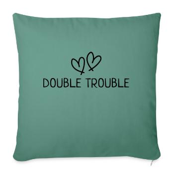 Double Trouble - Twins - Sofakissen mit Füllung 45 x 45 cm - Tanngrün - Vorne