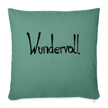 wonderful, special, - Sofa pillow with filling 45cm x 45cm - cypress green - Front