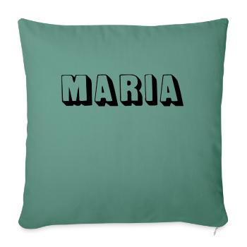 Name - Maria - Sofa pillow with filling 45cm x 45cm - cypress green - Front
