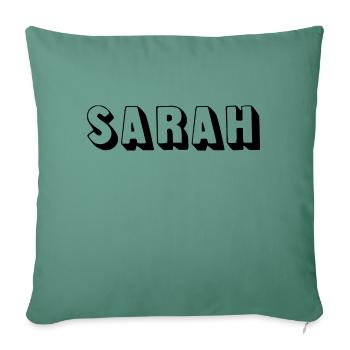 Name - Sarah - Sofa pillow with filling 45cm x 45cm - cypress green - Front