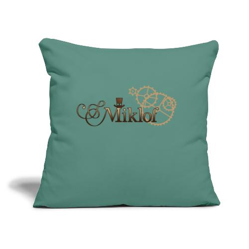 miklof logo gold wood gradient 3000px - Sofa pillow with filling 45cm x 45cm