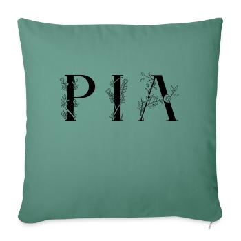 Name - Pia - Sofa pillow with filling 45cm x 45cm - cypress green - Front