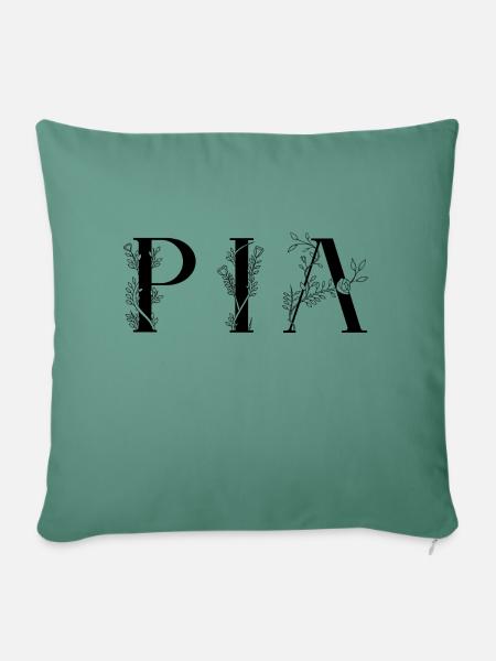 Name - Pia - Sofakissen mit Füllung 45 x 45 cm - Tanngrün