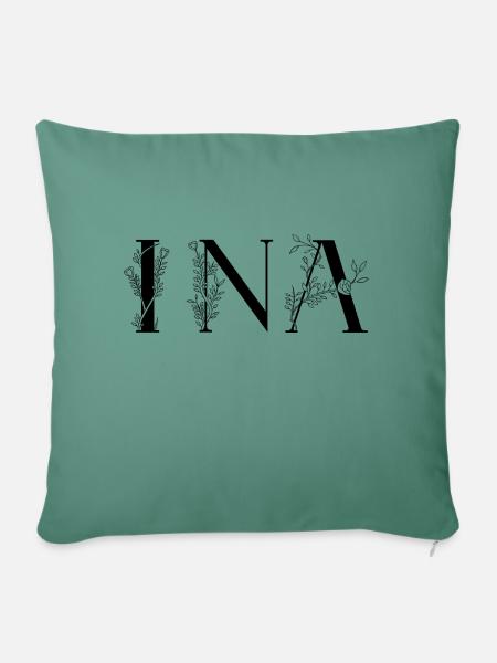 Name - Ina - Sofakissen mit Füllung 45 x 45 cm - Tanngrün