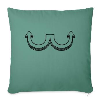 Kehrt 2 - Coussin et housse de 45 x 45 cm - vert sapin - Devant