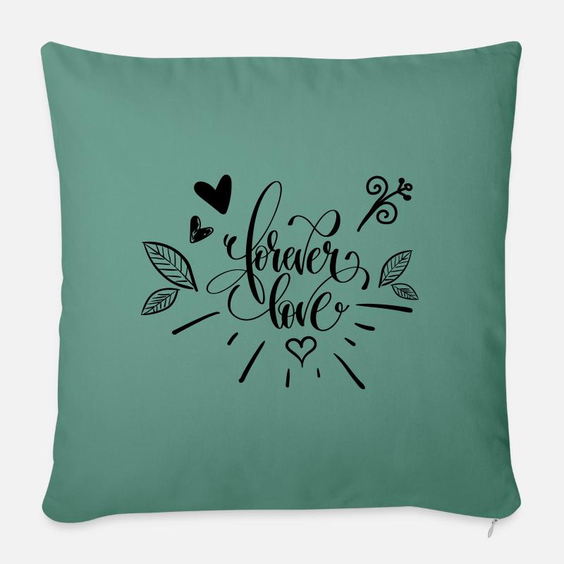 Forever Love - Sofakissen mit Füllung 45 x 45 cm - Tanngrün